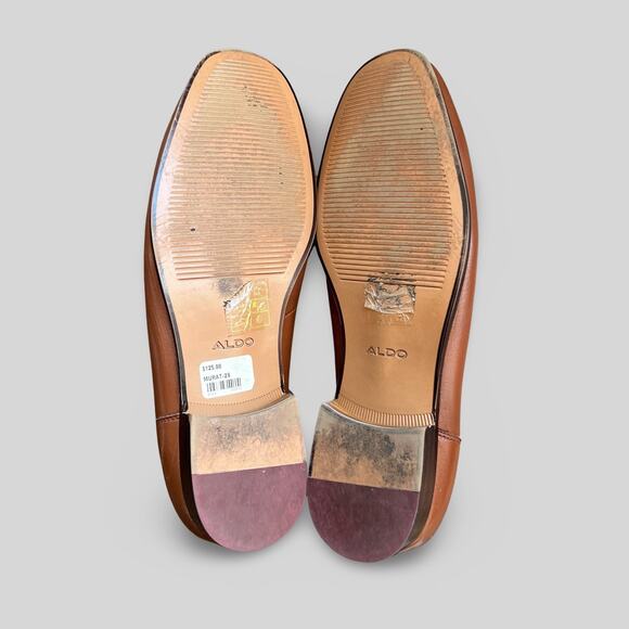 Aldo Murat Brown Leather Horsebit Loafers - Picture 6 of 8